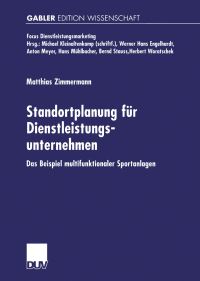 Book Cover for Standortplanung Für Dienstleistungsunternehmen by Matthias Zimmermann
