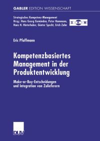 Book Cover for Kompetenzbasiertes Management in Der Produktentwicklung by Eric Pfaffmann