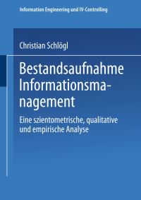 Book Cover for Bestandsaufnahme Informationsmanagement by Christian Schlögl