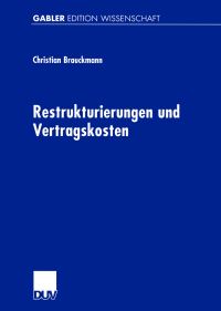 Book Cover for Restrukturierungen Und Vertragskosten by Christian Brauckmann