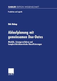 Book Cover for Ablaufplanung Mit Gemeinsamen Due-Dates by Dirk Biskup