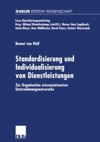 Book Cover for Standardisierung Und Individualisierung Von Dienstleistungen by Bennet van Well