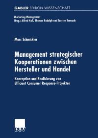 Book Cover for Management Strategischer Kooperationen Zwischen Hersteller Und Handel by Marc Schmickler