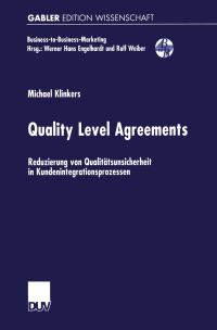Book Cover for Quality Level Agreements by Michael Klinkers