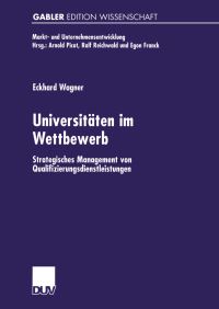 Book Cover for Universitäten Im Wettbewerb by Eckhard Wagner