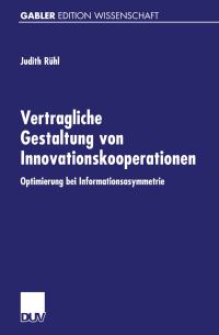 Book Cover for Vertragliche Gestaltung Von Innovationskooperationen by Judith Rühl