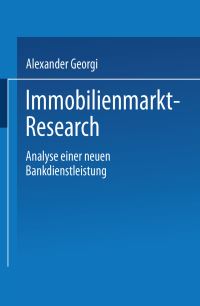 Book Cover for Immobilienmarkt-Research by Alexander Georgi