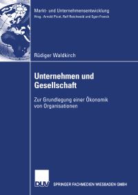 Book Cover for Unternehmen Und Gesellschaft by Rüdiger Waldkirch