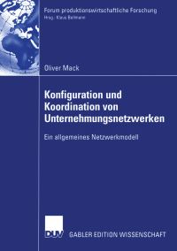 Book Cover for Konfiguration Und Koordination Von Unternehmungsnetzwerken by Oliver Mack