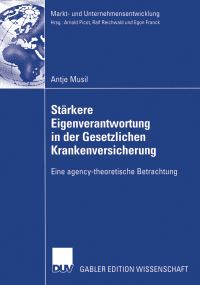 Book Cover for Stärkere Eigenverantwortung in Der Gesetzlichen Krankenversicherung by Antje Musil