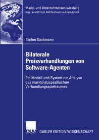 Book Cover for Bilaterale Preisverhandlungen Von Software-Agenten by Stefan Sackmann