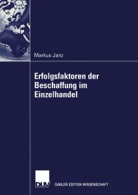 Book Cover for Erfolgsfaktoren Der Beschaffung Im Einzelhandel by Markus Janz