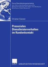 Book Cover for Prosoziales Dienstleisterverhalten Im Kundenkontakt by Christian Coenen
