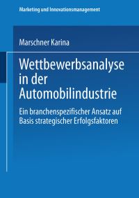 Book Cover for Wettbewerbsanalyse in Der Automobilindustrie by Karina Marschner