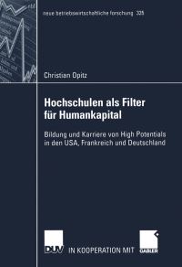 Book Cover for Hochschulen Als Filter Für Humankapital by Christian Opitz