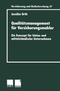 Book Cover for Qualitätsmanagement Für Versicherungsmakler by Jessika Orth