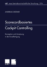 Book Cover for Scorecardbasiertes Cockpit Controlling by Andreas Grüner