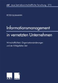 Book Cover for Informationsmanagement in Vernetzten Unternehmen by Peter Buxmann