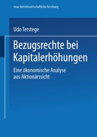 Book Cover for Bezugsrechte Bei Kapitalerhöhungen by Udo Terstege
