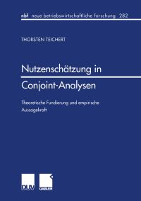 Book Cover for Nutzenschätzung in Conjoint-Analysen by Thorsten Teichert