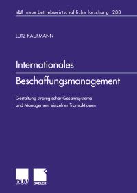 Book Cover for Internationales Beschaffungsmanagement by Lutz Kaufmann