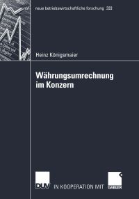 Book Cover for Währungsumrechnung Im Konzern by Heinz Königsmaier
