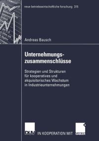 Book Cover for Unternehmungszusammenschlüsse by Andreas Bausch