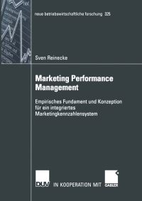 Book Cover for Marketing Performance Management by Sven Reinecke