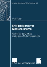 Book Cover for Erfolgsfaktoren Von Markenallianzen by Frank Huber