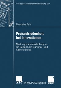 Book Cover for Preiszufriedenheit Bei Innovationen by Alexander Pohl
