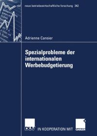 Book Cover for Spezialprobleme Der Internationalen Werbebudgetierung by Adrienne Cansier
