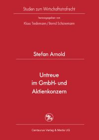 Book Cover for Untreue Im GmbH- Und Aktienkonzern by Stefan Arnold