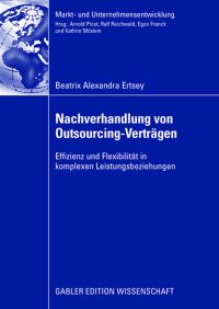 Book Cover for Nachverhandlung Von Outsourcing-Verträgen by Beatrix Alexandra Ertsey