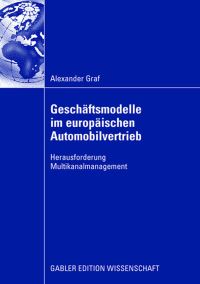 Book Cover for Geschäftsmodelle Im Europäischen Automobilvertrieb by Alexander Graf