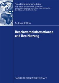 Book Cover for Beschwerdeinformationen Und Ihre Nutzung by Andreas Schöler