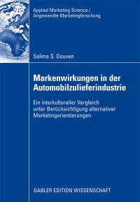 Book Cover for Markenwirkungen in Der Automobilzulieferindustrie by Salima S Douven