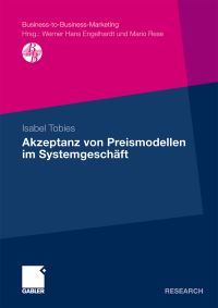 Book Cover for Akzeptanz Von Preismodellen Im Systemgeschäft by Isabel Tobies