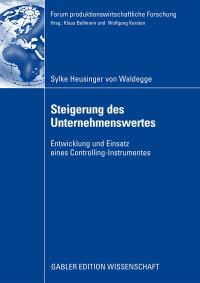 Book Cover for Steigerung Des Unternehmenswertes by Sylke Heusinger von Waldegge