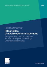 Book Cover for Integriertes Umweltkostenmanagement by Heinz Karl Prammer