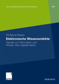 Book Cover for Elektronische Wissensmärkte by Wolfgang Maass