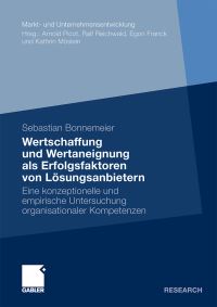 Book Cover for Wertschaffung Und Wertaneignung Als Erfolgsfaktoren Von Lösungsanbietern by Sebastian Bonnemeier