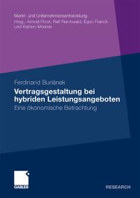 Book Cover for Vertragsgestaltung Bei Hybriden Leistungsangeboten by Ferdinand Buriánek