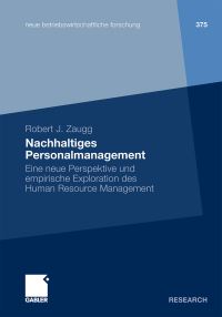 Book Cover for Nachhaltiges Personalmanagement by Robert J Zaugg