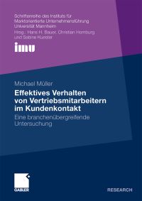 Book Cover for Effektives Verhalten Von Vertriebsmitarbeitern Im Kundenkontakt by Michael Müller