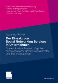 Book Cover for Der Einsatz Von Social Networking Services in Unternehmen by Alexander Richter