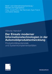 Book Cover for Der Einsatz Moderner Informationstechnologien in Der Automobilproduktentwicklung by Viktoria Heindorf