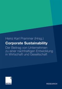 Book Cover for Corporate Sustainability by Heinz Karl Prammer