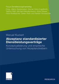 Book Cover for Akzeptanz Standardisierter Dienstleistungsverträge by Manuel Kluckert