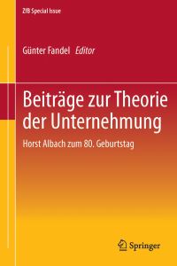 Book Cover for Beiträge Zur Theorie Der Unternehmung by Günter Fandel