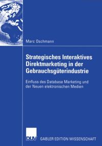 Book Cover for Strategisches Interaktives Direktmarketing in Der Gebrauchsgüterindustrie by Marc Oschmann